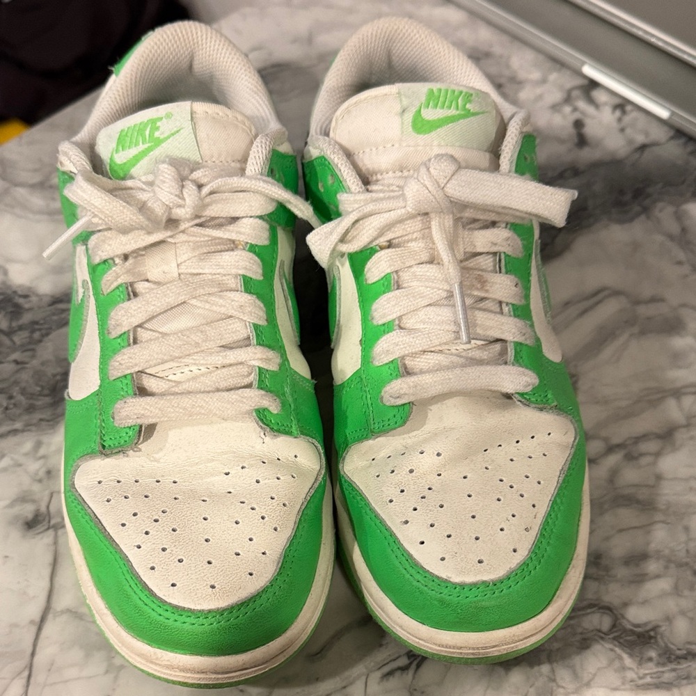 Nike Dunk Low Sail Neon Green and White - Sz 6.5 W